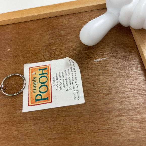 Vtg Winnie the Pooh Simply Pooh Always Sweeter w Little Hunny Tile w Wood Frame - Picture 7 of 9